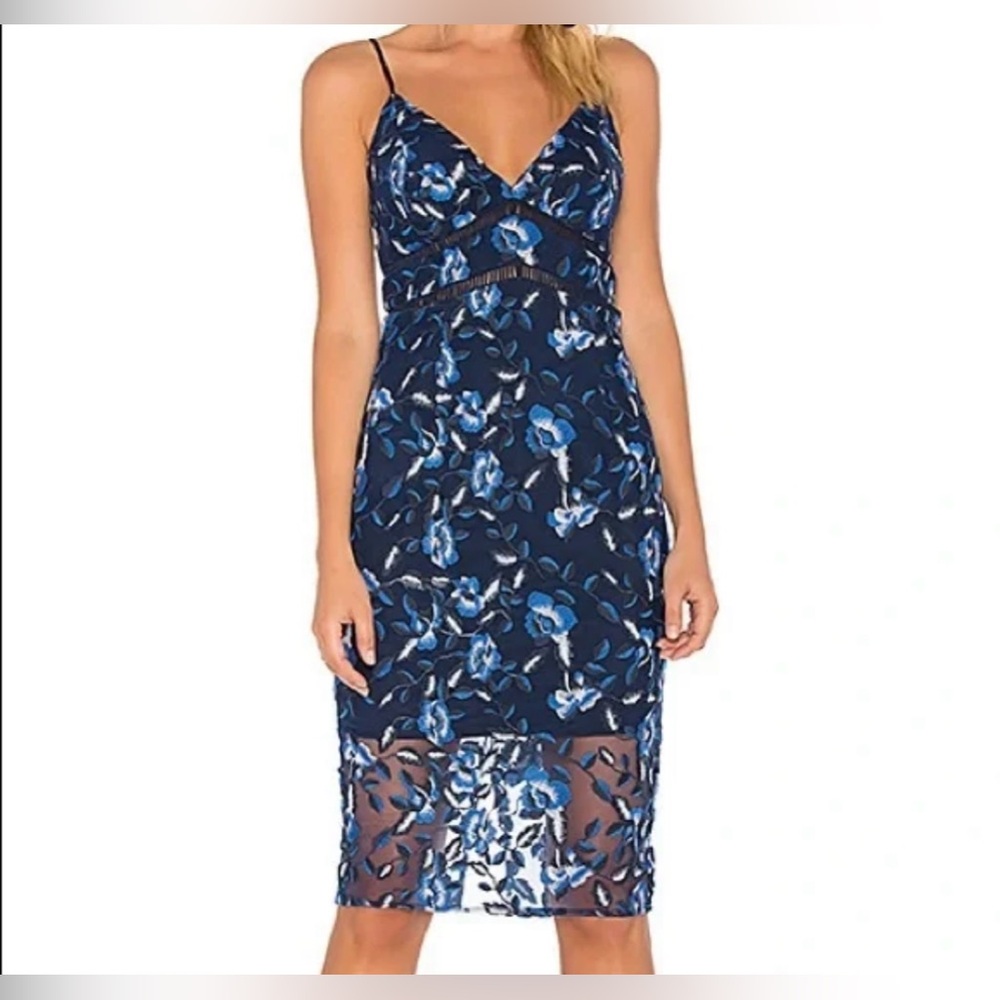 Bardot Sapphire Floral Midi ‎ Dress - 4
